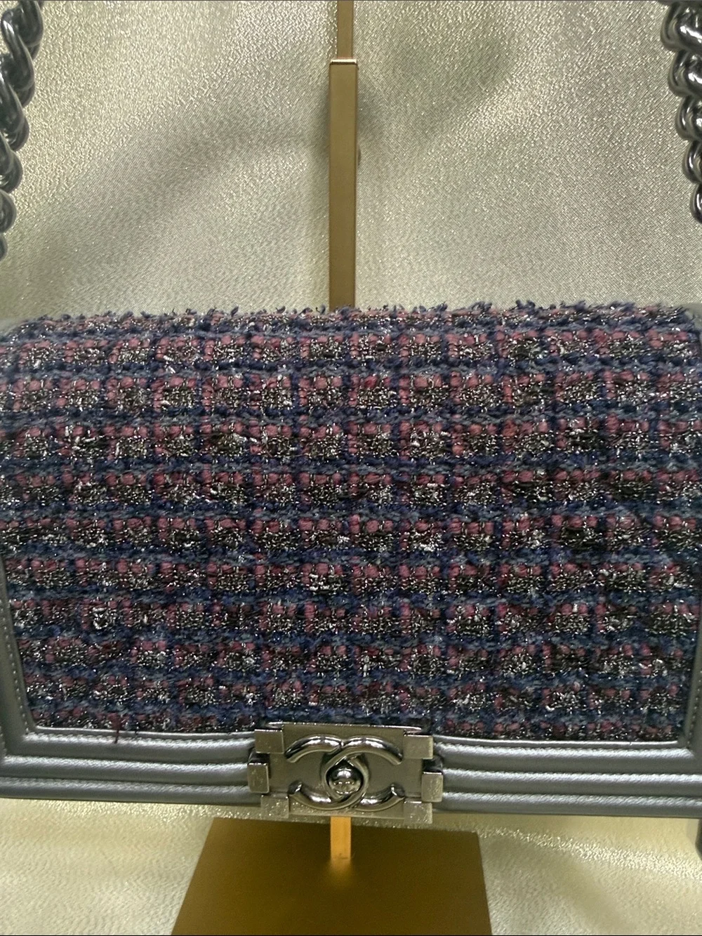 Chanel Tweed Medium Boy Bag